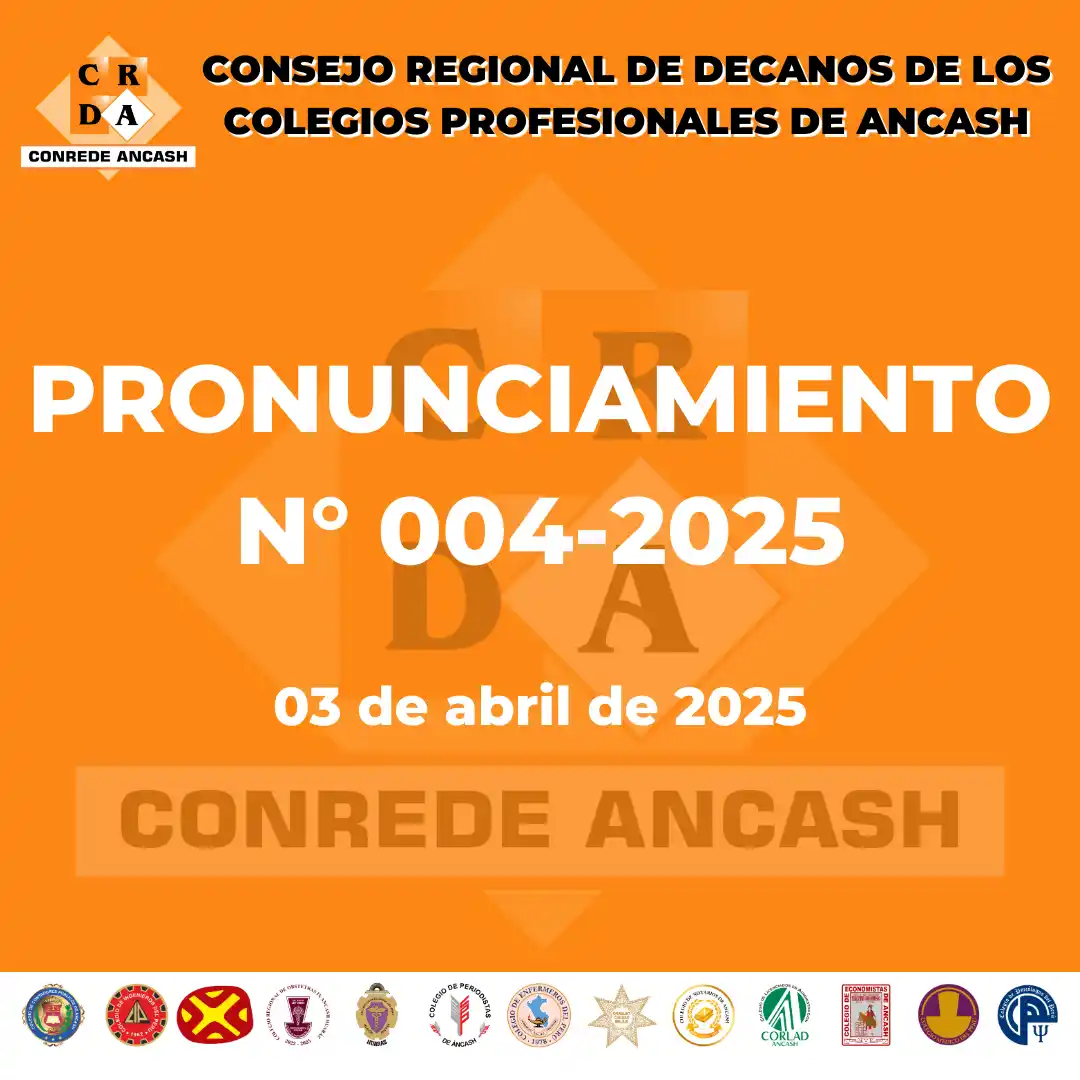 Pronunciamiento N° 004-2025 CONREDE ANCASH